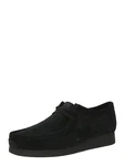 CLARKS Schnürschuh Mokassin Wallabee EVO schwarz