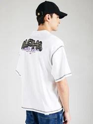 ALPHA INDUSTRIES T-Shirt 'Studio' grau/lila/schwarz/weiß