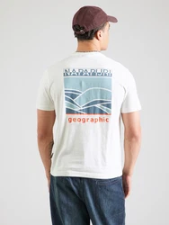 NAPAPIJRI T-Shirt 'S-SOVANA' opal / hellblau / rot / weiß