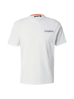 NAPAPIJRI T-Shirt 'S-SOVANA' opal / hellblau / rot / weiß