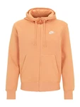 Nike Sportswear Sweatjacke 'Club Fleece' aprikose / weiß