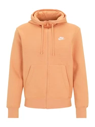 Nike Sportswear Sweatjacke 'Club Fleece' aprikose / weiß