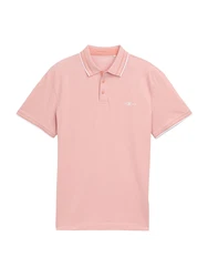TOM TAILOR Poloshirt pfirsich/weiß