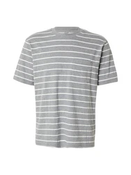 GAP T-Shirt graumeliert/weiß
