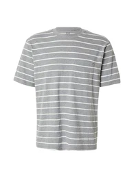 T-Shirt graumeliert / wei