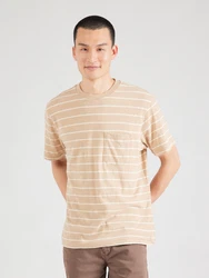 GAP T-Shirt khaki/weiß