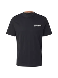 NAPAPIJRI T-Shirt 'S-SOVANA' Schwarz/Dunkelgrau/Dunkelblau/Schwarz/Dunkelgrau/Dunkelblau/Schwarz/Dunkelgrau/Dunkelblau/Schwarz/Dunkelgrau/Dunkelblau/Schwarz/Dunkelgrau/Dunkelblau/Schwarz/Dunkelgrau/Dunkelblau/Schwarz/Dunkelgrau/Dunkelblau/Schwarz/Dunkelgrau/Dunkelblau