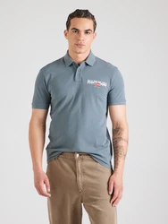 Napapijri T-Shirt 'AYLMER' grau/rot/weiß