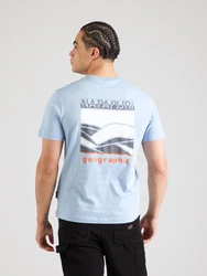 NAPAPIJRI T-Shirt 'S-SOVANA' hellblau / orange / schwarz / weiß