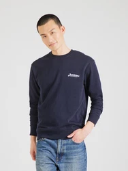 JACK & JONES Sweatshirt JJBEAU dunkelblau/weiß
