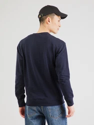 JACK & JONES Sweatshirt JJBEAU dunkelblau/weiß