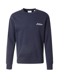 JACK & JONES Sweatshirt JJBEAU dunkelblau/weiß
