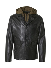 Jacke 'Blackjack' oliv / schwarz