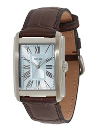 Uhr 'Carraway' pastellblau / braun / silber