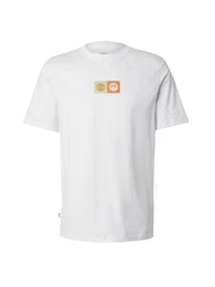 T-Shirt hellgrn / dunkelorange / wei