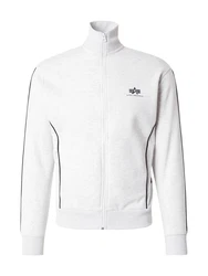 ALPHA INDUSTRIES Sweatjacke hellgrau/schwarz