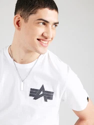 ALPHA INDUSTRIES T-Shirt 'Coach' dunkelgrau/weiß