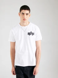 ALPHA INDUSTRIES T-Shirt 'Coach' dunkelgrau/weiß