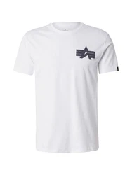 ALPHA INDUSTRIES T-Shirt 'Coach' dunkelgrau/weiß