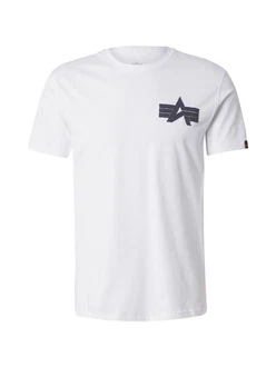 ALPHA INDUSTRIES T-Shirt 'Coach' dunkelgrau/weiß