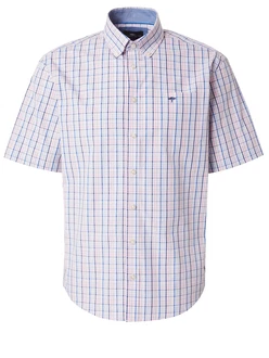 FYNCH-HATTON Hemd blau/navy/rosa/offwhite