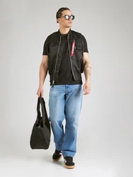 ALPHA INDUSTRIES T-Shirt 'Coach' grau/schwarz