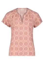 Bluza boja pijeska / svijetlosmeđa / marelica / roza