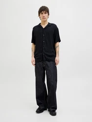 JACK & JONES Hemd 'JJEJEFF' schwarz