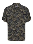 JACK & JONES Hemd JJEJEFF TROPICAL beige/grau/schwarz