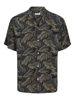 JACK & JONES Hemd JJEJEFF TROPICAL beige/grau/schwarz