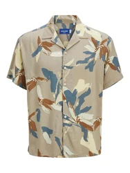 JACK & JONES Hemd beige/blau/braun/taupe