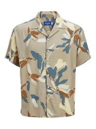 Hemd beige / blau / braun / taupe