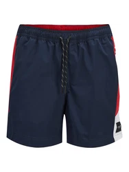 JACK & JONES Badeshorts JPSTMAUI navy/rot/weiß