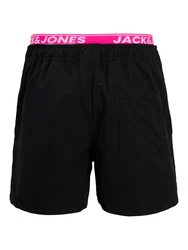JACK & JONES Badeshorts JPSTMAUI neonpink/schwarz/offwhite