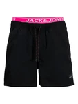 JACK & JONES Badeshorts JPSTMAUI neonpink/schwarz/offwhite