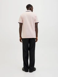 Jack & Jones Poloshirt JJEPAULOS POLO SS NOOS marineblau/rosa/weiß