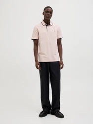 Jack & Jones Poloshirt JJEPAULOS POLO SS NOOS marineblau/rosa/weiß