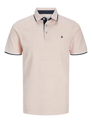 Jack & Jones Poloshirt JJEPAULOS POLO SS NOOS marineblau/rosa/weiß