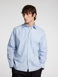 SELECTED HOMME Hemd 'SLHBen' hellblau/zitrone/weiß