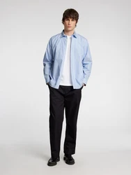 SELECTED HOMME Hemd 'SLHBen' hellblau/zitrone/weiß