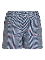 JACK & JONES Badeshorts 'JPSTMAUI' marineblau/rot/weiß