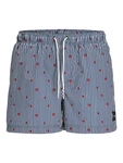 JACK & JONES Badeshorts 'JPSTMAUI' marineblau/rot/weiß