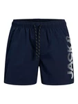 JACK & JONES Badeshorts JPSTMAUI marine/weiß