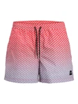 JACK & JONES Badeshorts JPSTMAUI taubenblau/koralle/lachs/weiß