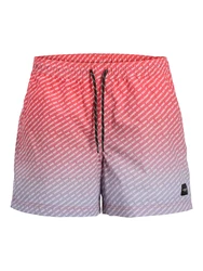 JACK & JONES Badeshorts JPSTMAUI taubenblau/koralle/lachs/weiß