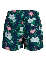 JACK & JONES Badeshorts JPSTMaui marine/dunkelgrn/pink/wei