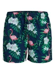 JACK & JONES Badeshorts JPSTMaui marine/dunkelgrn/pink/wei