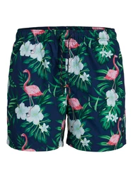 JACK & JONES Badeshorts JPSTMaui marine/dunkelgrn/pink/wei