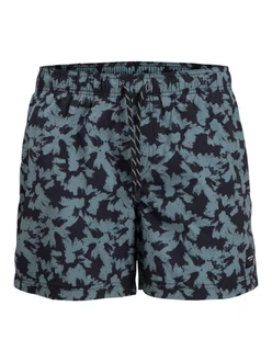 JACK & JONES Badeshorts 'JPSTMAUI' taubenblau/schwarz