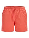 JACK & JONES Badeshorts 'JPSTMaui' koralle/weiß